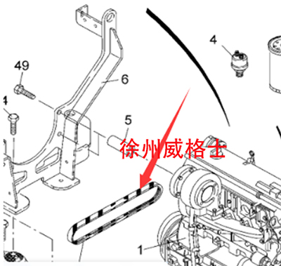 摊铺机风扇皮带零件号4612130029