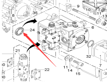 铣刨机行走泵油封78164