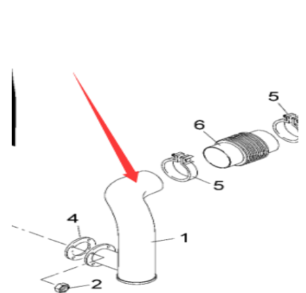 进口摊铺机排气管4617305416