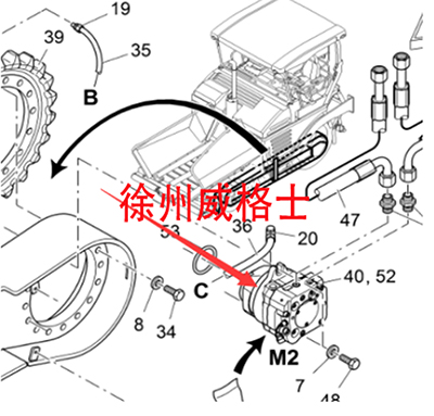 福格摊铺机行走马达,进口马达2029365 福格摊铺机行走马达,进口马达2029365